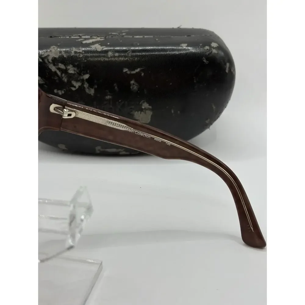 Calvin Klein Collection 9895 796 Sunglasses Brown Gradient Women Italy w Case